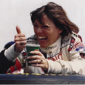Lyn St. James waiting for Qualifying 1992 Indy 500